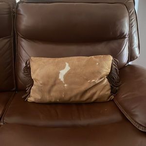 Western fringe lumbar pillow